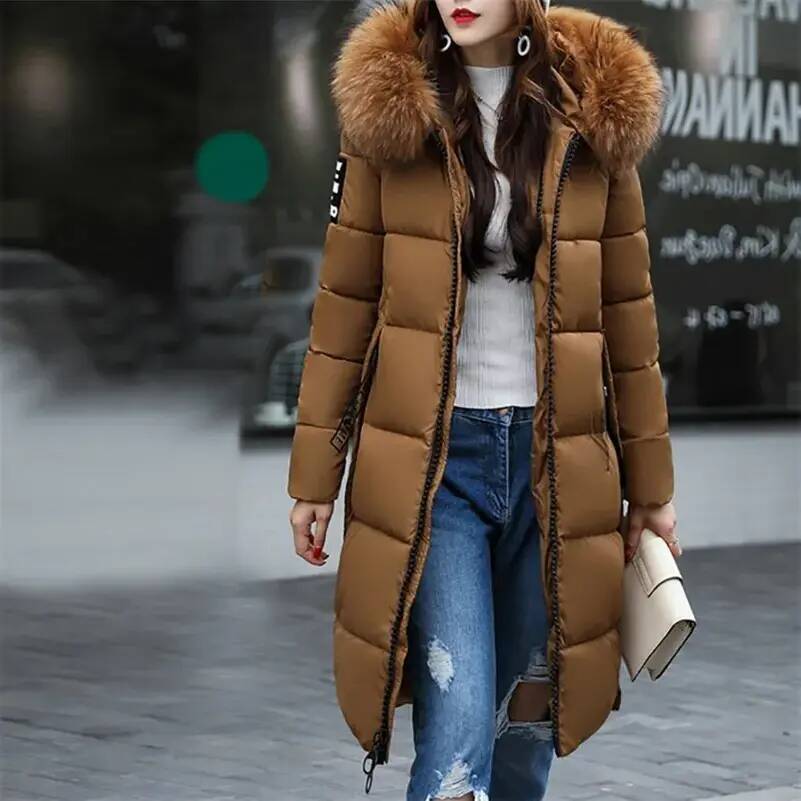 Women Down Jacket Women Down Jacket Plus Size Parkas Autumn Winter Slim Ladies Winter Long Hooded ladies winter down Warm Solid Casual Thicker Coat