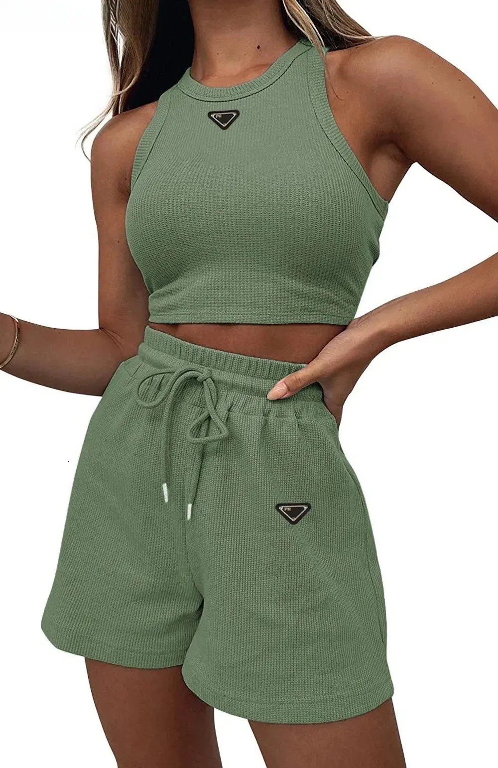 Sports Tracksuits Women Aol Two Peice Sets Gym Trouser Suits Chic Matching Set Woman 2 Pieces Clothing Fiess Pant Suit Sweat Wear Outfits Cotton