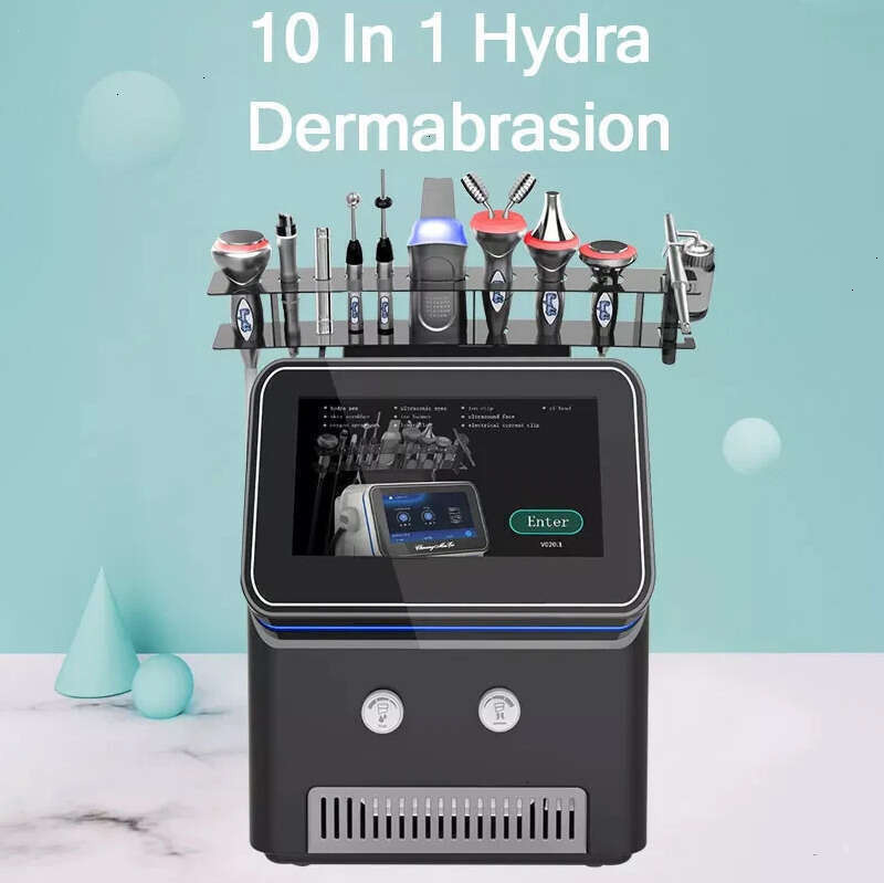Upd Portable Skincare Beauty device 10 In 1 Aqua Oxygen Jet Bubble Cleaning Acne Blackhead Removal RF Skin Revitalization Wrinkle Dispelling Scrubbe