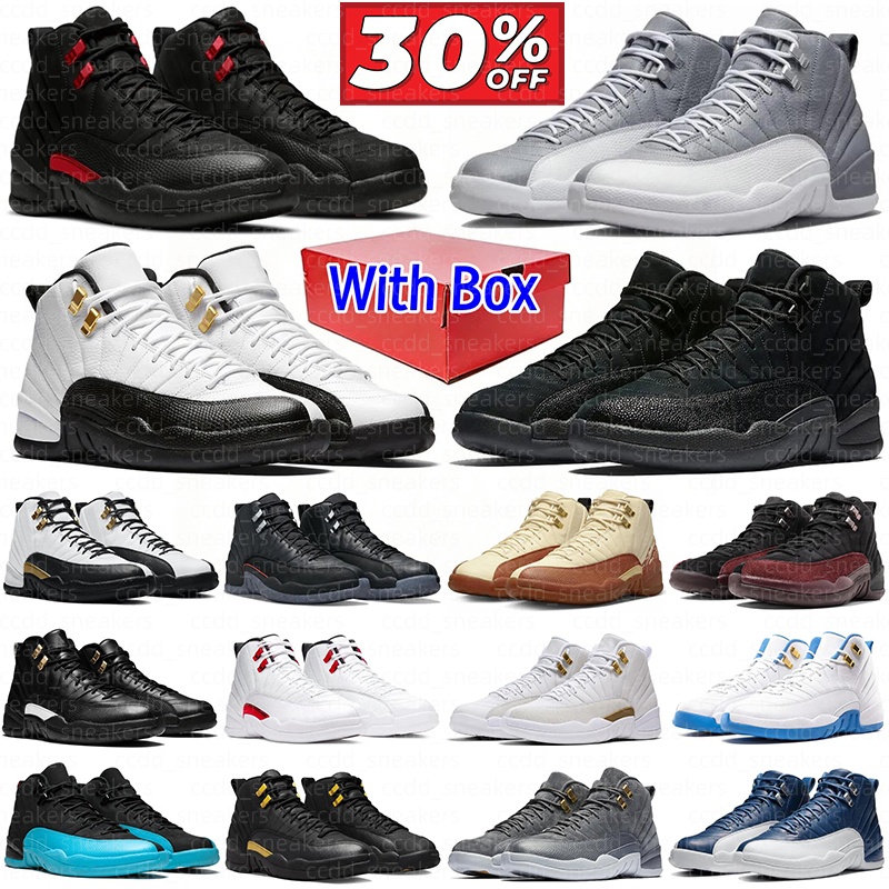 With Box Free Shipping designer basketball shoes 12 12s men Black White Blue Grey Red University Purple for mens sneakers trainers sports outdoor Pr