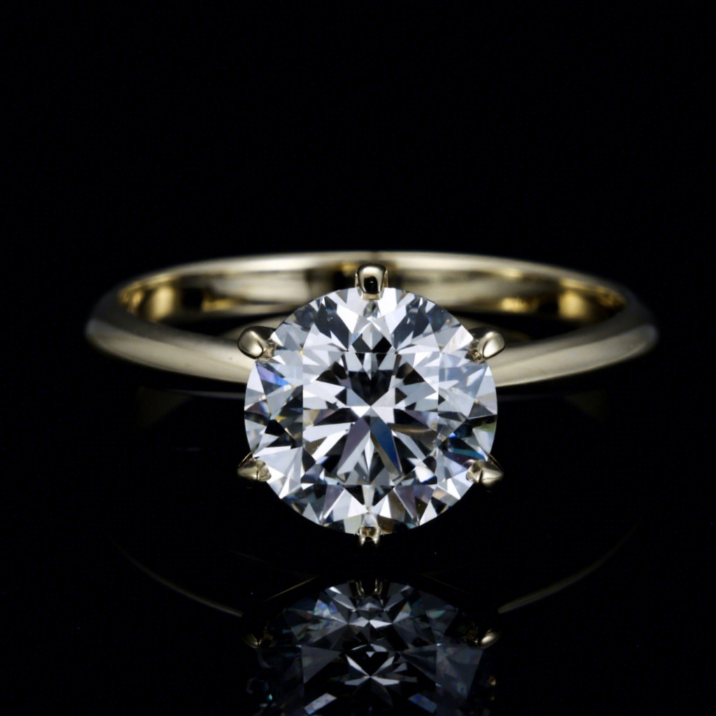 Factory price 1ct 2ct 3ct Round Cut Moissanite Diamond 925 Silver and Gold plated10K 14K 18K White Gold Wedding Luxury Ring