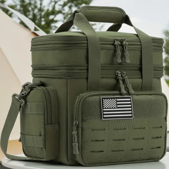18L Outdoor Insulated Cooler Bag Tactical Lunch Box For Men Expandable Work Camping Outdoor Picnic Leakproof Thermal Bag 261019