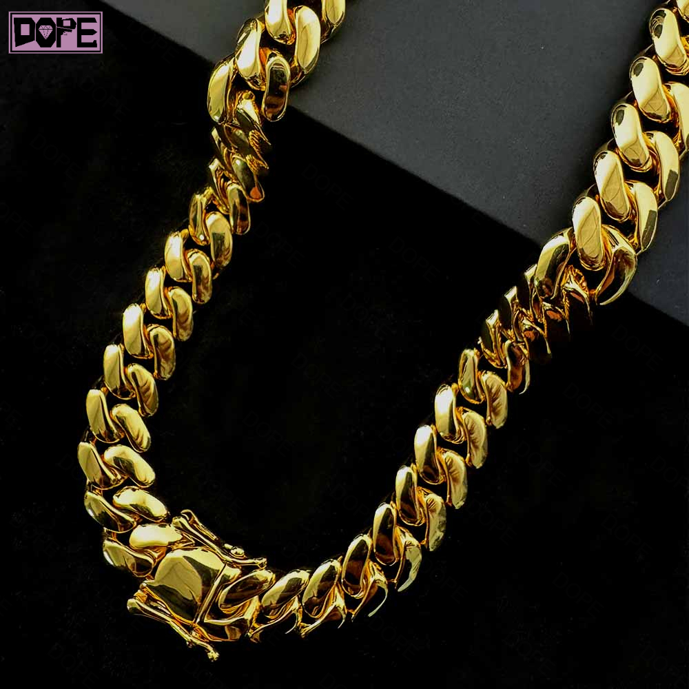 Hip Hop Chain 6mm 8mm 14mm 925 Silver Monaco Cuban Link Chain Ready to Ship Plain Cuban Chain
