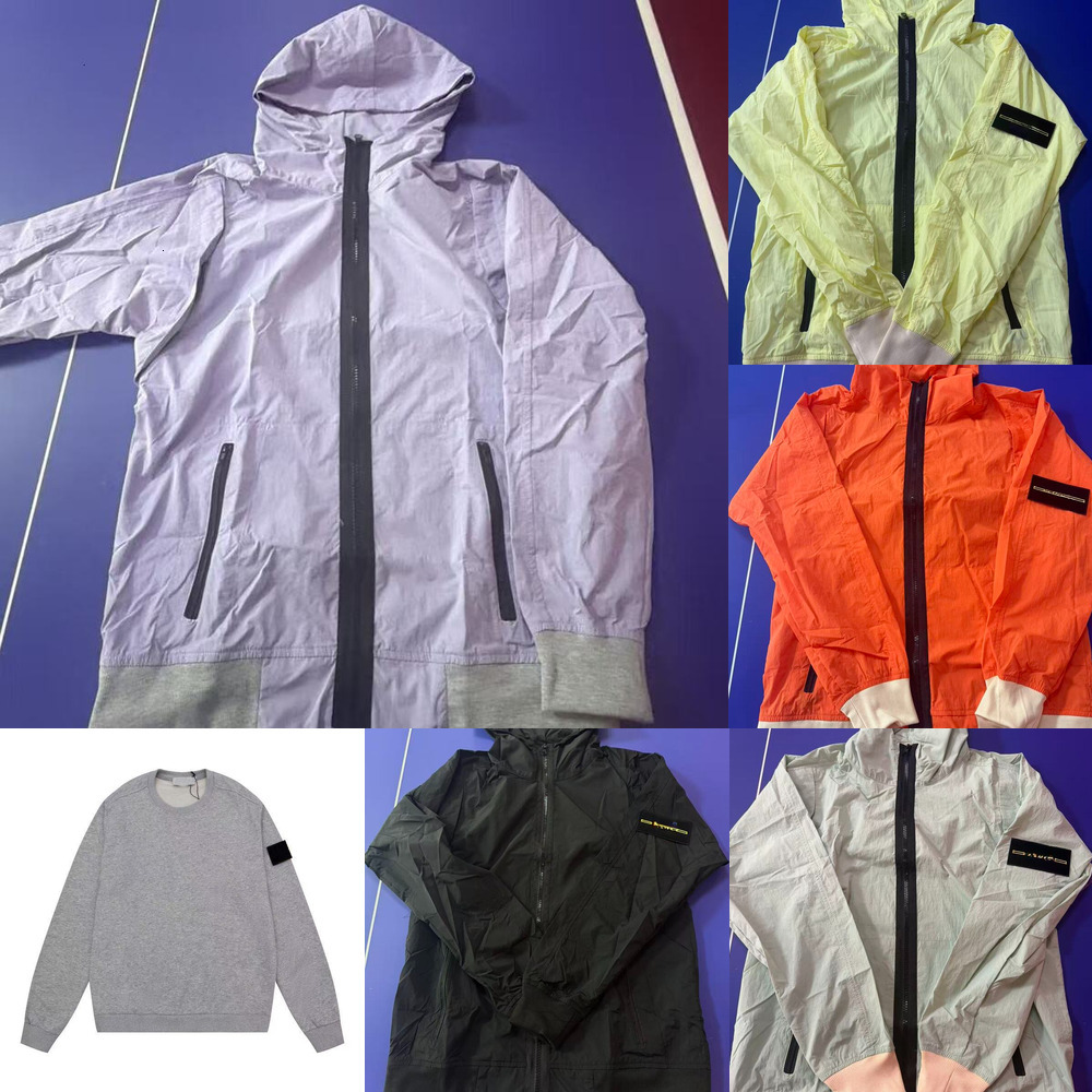 Men's designer jacket hoodie Pocket Stones Jacket Long Sleeve Zipper Badges Men Casual Coat Windbreaker Embrodiery Mens Shirts Cpfm Jackets