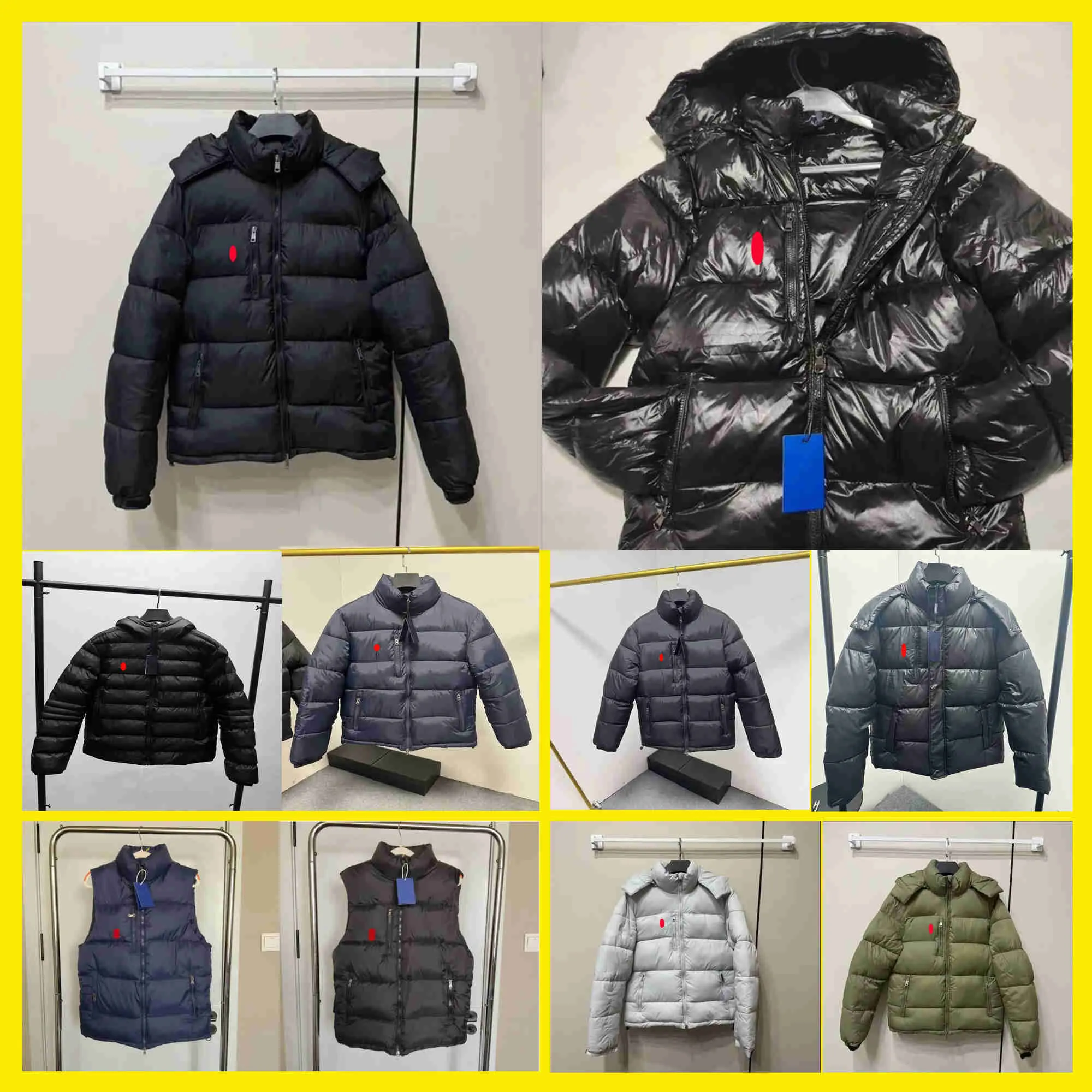 Designer mens Winter Puffer polo Jackets Parkas Snowsports thickened warmth vest For hooded Accessorize Snow and Outerwear coat puffer