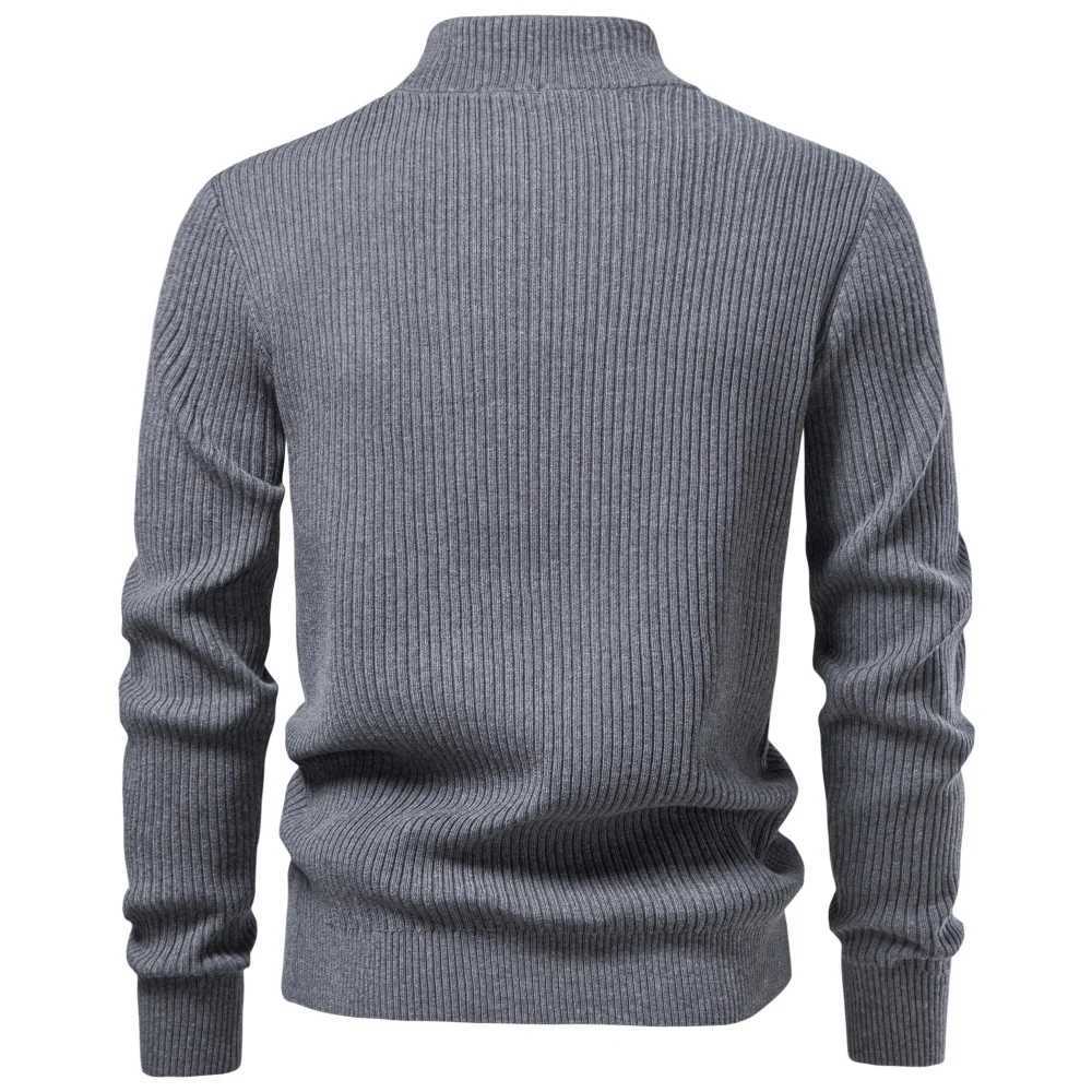 Slim AIOPESON Men Long Slve Fit Warm Sweater Half Zip Mock Neck Cotton Pullover Ribbed Knit Casual Fall Winter Basic Jumper M261016