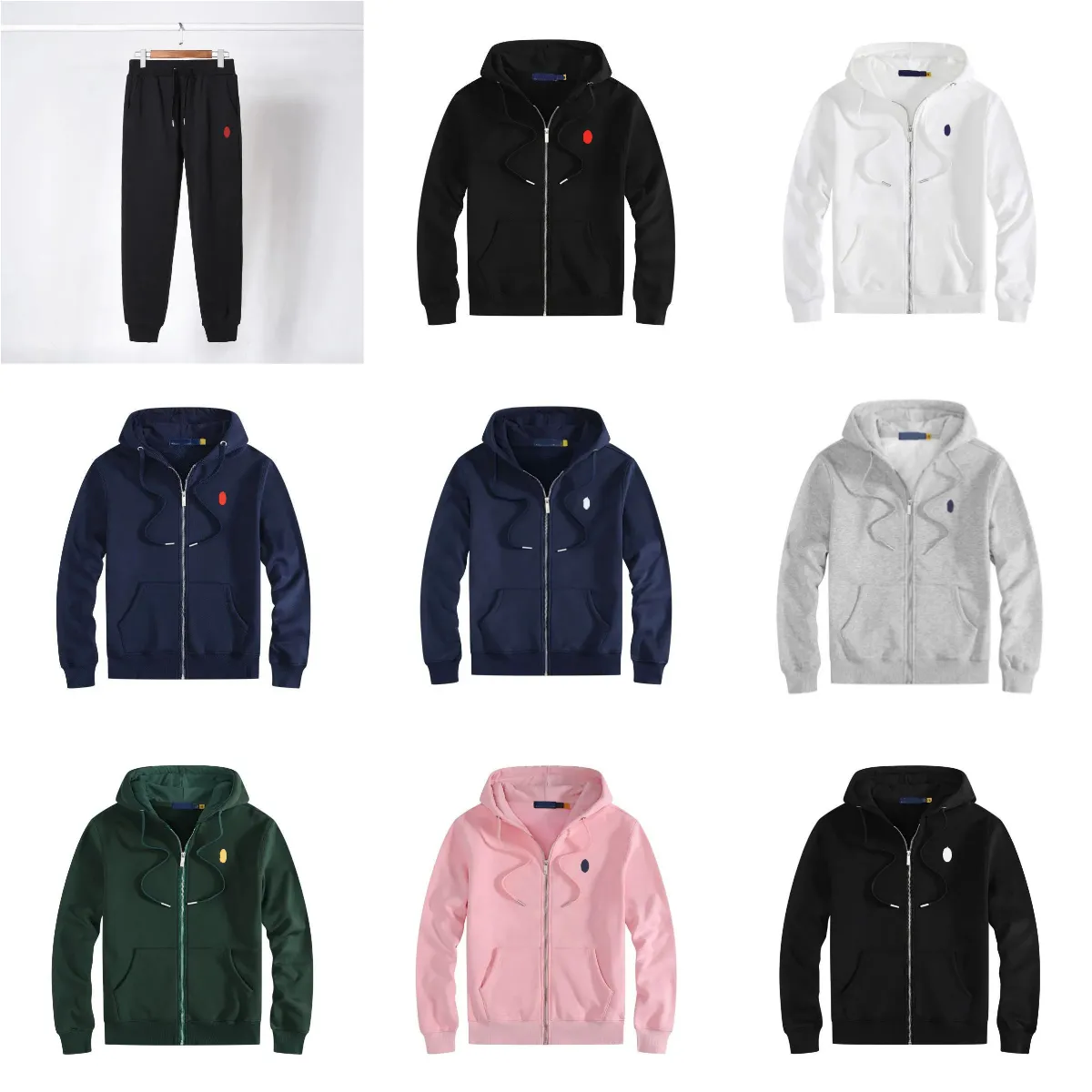 Designer Sweater for Men Polo Sweater Spring Autumn Edition Knit Filled Down Hooded Men Women Polo Hoodie Horse Pattern Embroidered Daily Casual Wea