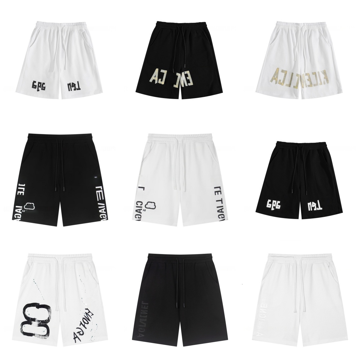 Men's sports Shorts Mens Printed Letter Pattern Spring Summer New Mid Length Streetwear Trendy Outfit Athletic Shorts Casual