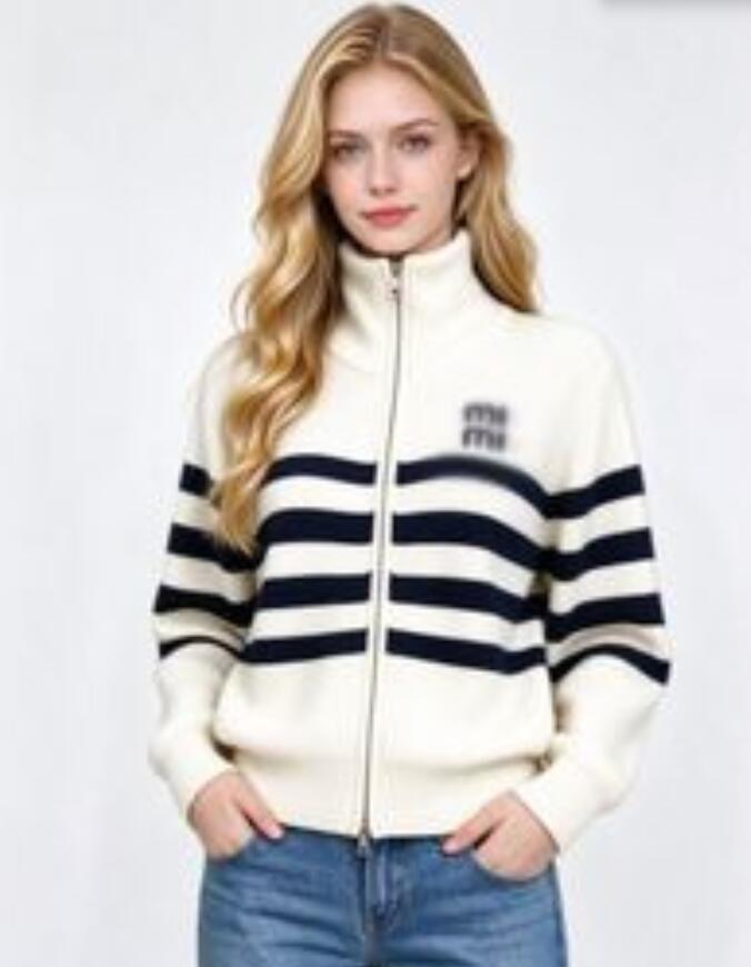 Women's sweaters cardigan Zipper designer sweater coat fashion letter printed knitted sweater Jacket Women's Clothing