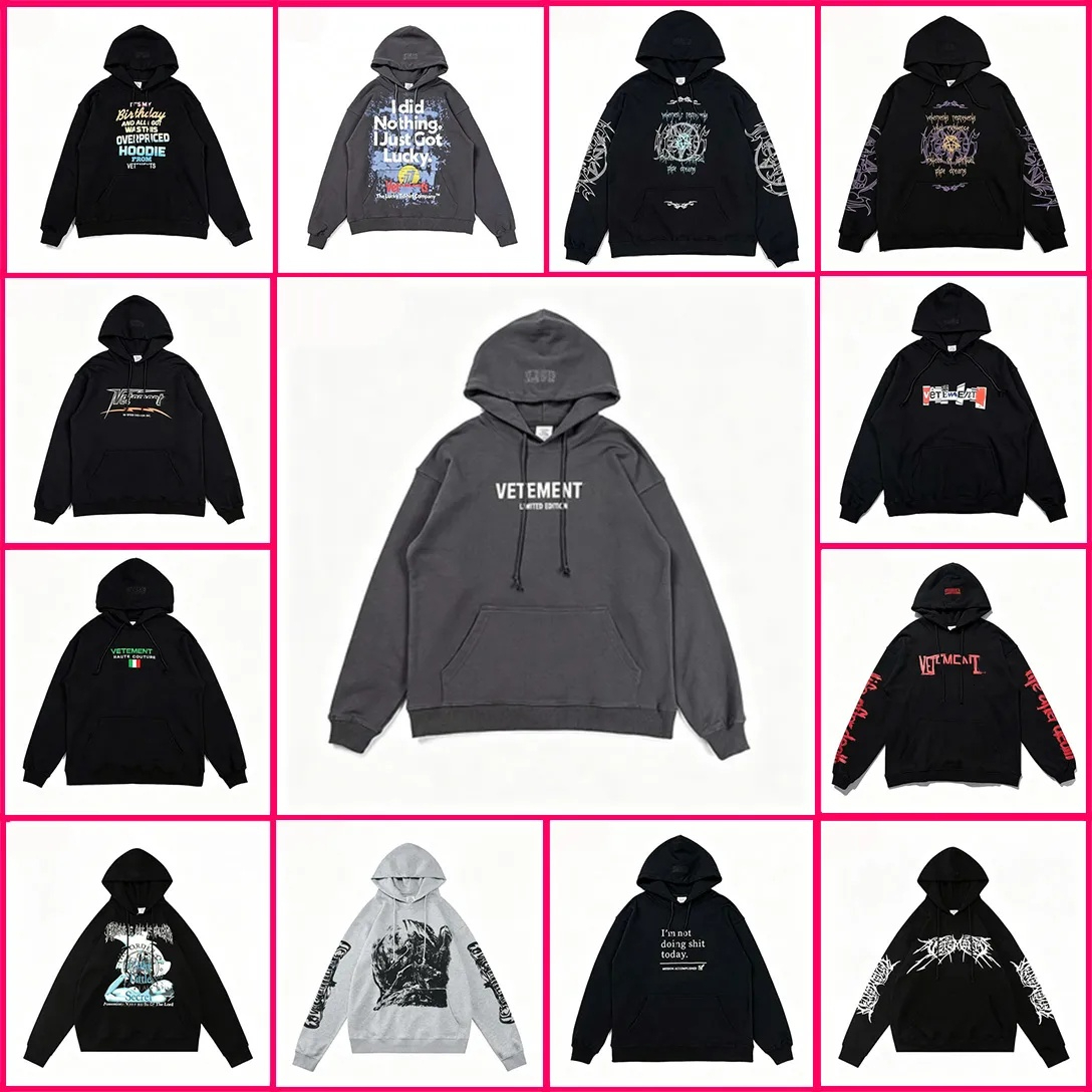 Designer Men vetement hoodie Sweatshirt Pullover Loose Casual Mens and Womens hoodie vetement pants hoody Letter Printed Long Sleeve Y2K Jacket Coat