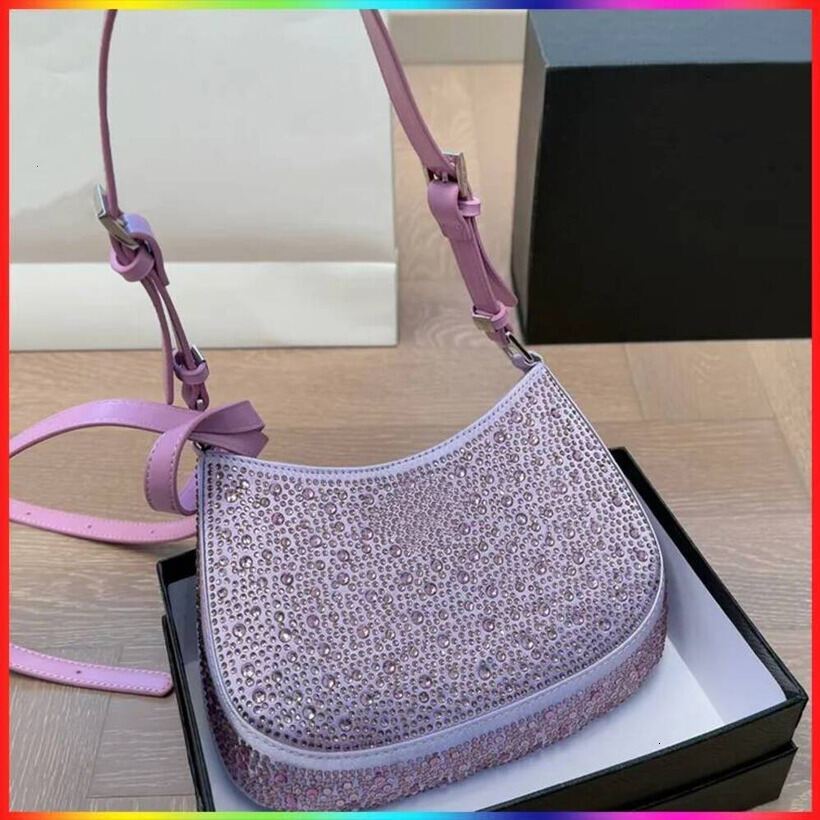 Luxury designer shoulder quality Detachable Mini Pouch handbags women triangle symbol blingbling re nylon hobo fashion classic underarm crossbody ba