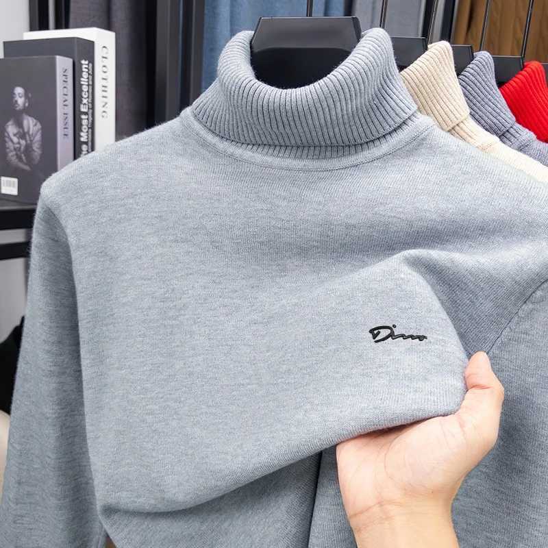 Knitwear Spring Long-Slved Quty Man Letter Print High Neck Hot Pullover Versatile Trend Leisure Warm Sweater Men's Clothing M261016