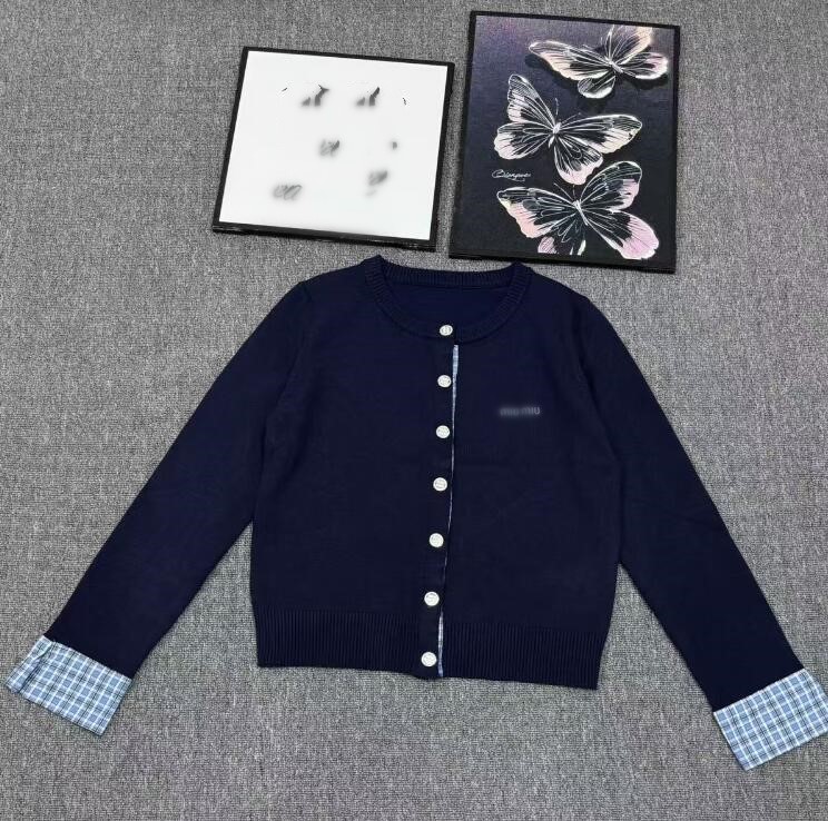 Women's Sweaters Knitted Cropped Cardigan Long Sleeve Jacket Embroidered Spring Autumn Casual Top Designer Sweater