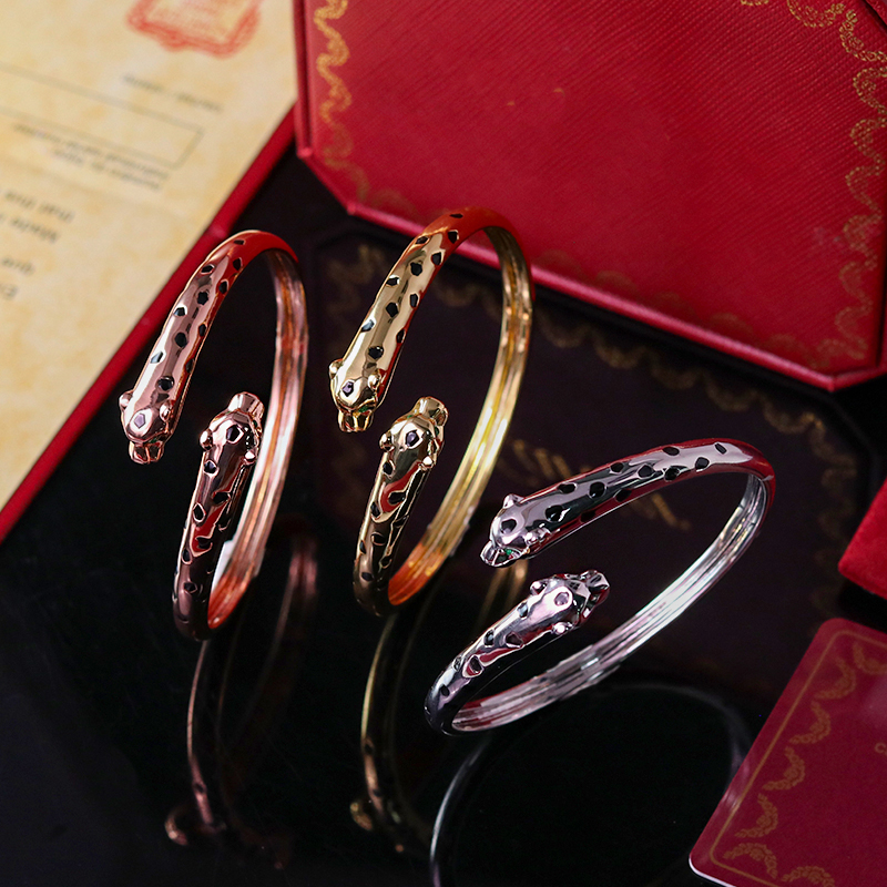 New Exquisite Stainless Steel Leopard Head Jewelry Women's Bracelet Fashion Designer Luxury Bracelet 18K Gold High Quality Bracelet