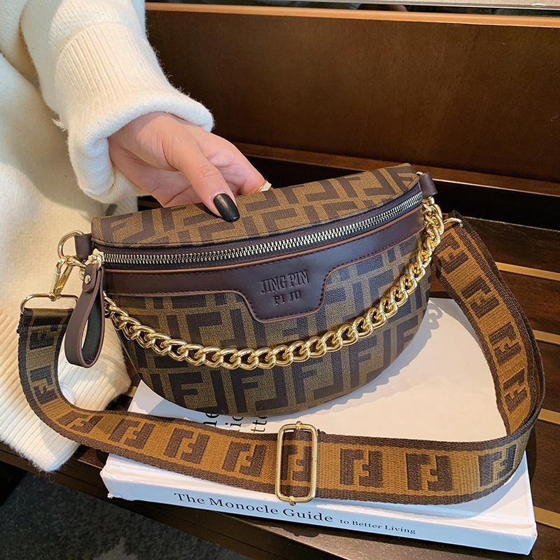Luxury Brand Designer Bag 2026 New Fashion Trend Waist Solid Color, Simple Chest Practical And Stylish Shoulder Bag, Korean-Style Crossbody Bag For