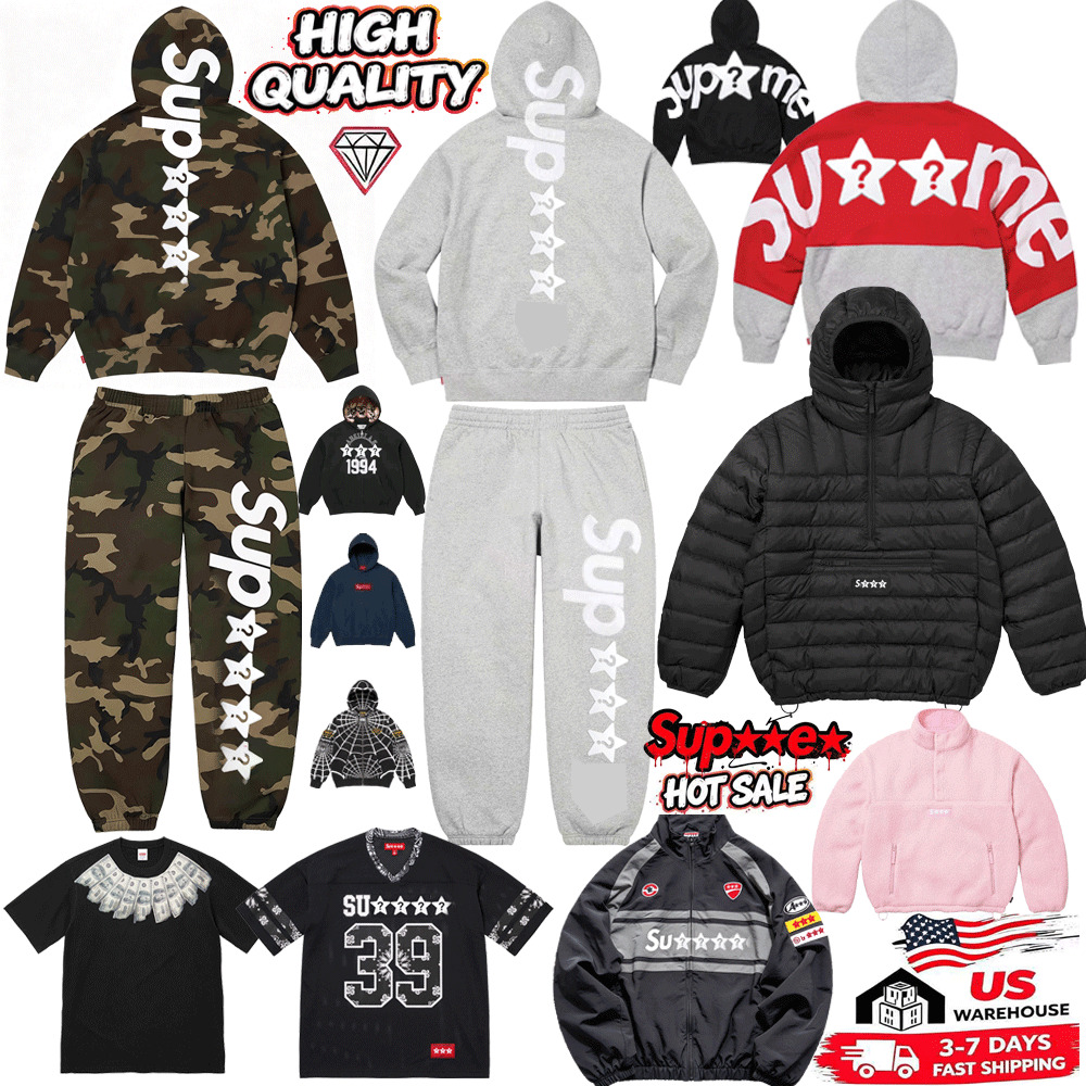 Men's Tracksuits Unisex Sup Hoodie Outdoors Jackets Pants Autumn Hooded Sweatshirts Street Fashionbrand Cotton Letter Embroidery Sweatabsorbing