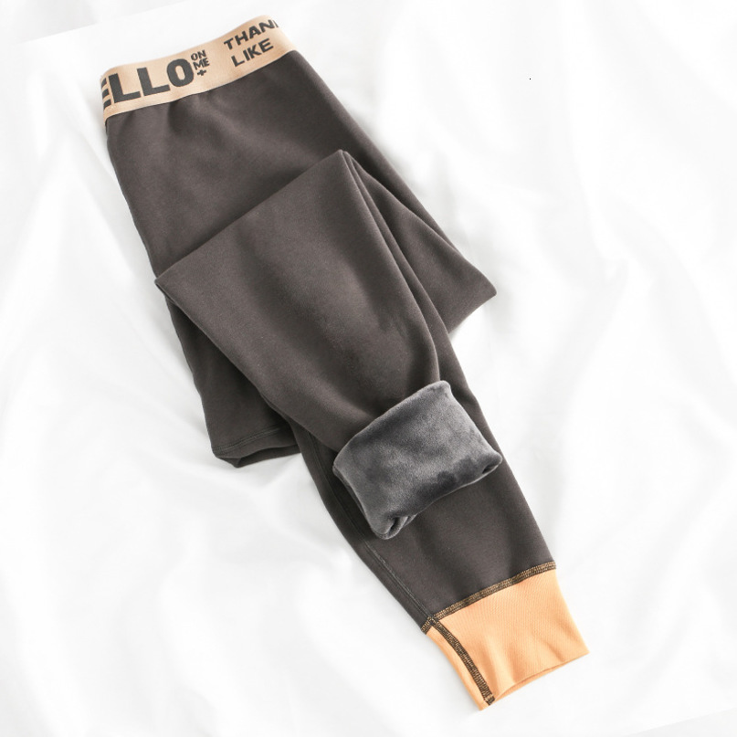2027 fleecelined thickened 100% Pure Cotton Thermal Underwear Bottoms Mens Legging Pantyhose Winter Wool Pants 261019