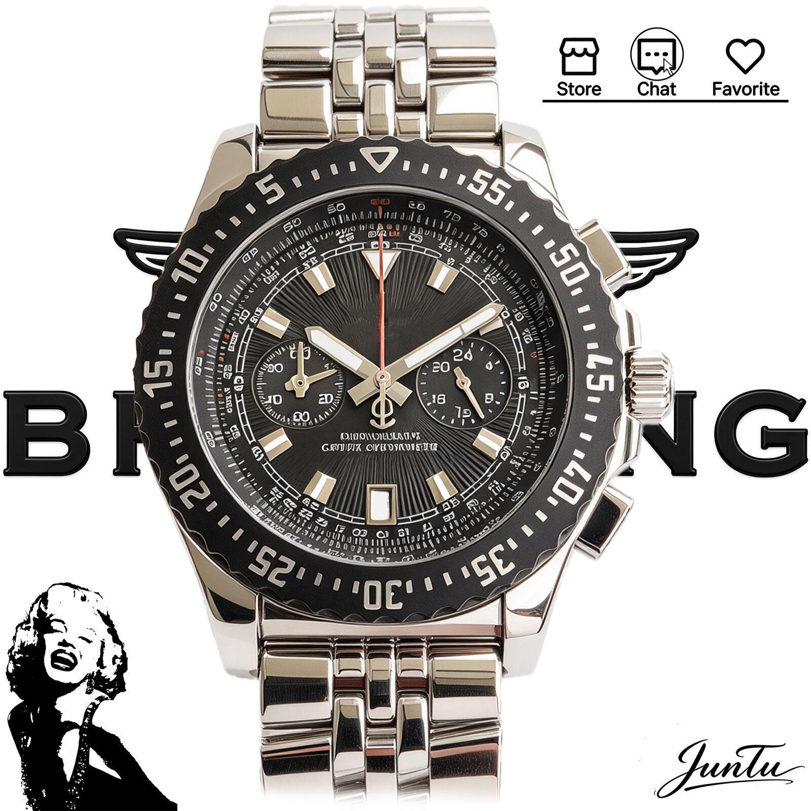 2027 NEW Classical Breitlinlyness Watch Designer Watches Men Chronograph Mens Navitimerness Watch BR Automatic/quartz Leather Strap Luxury Watch Wit