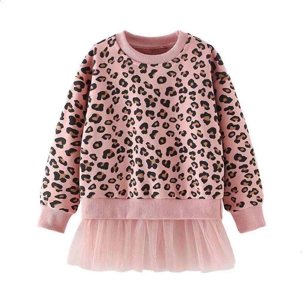 Girls Hoodie 3 8T Long Sleeve Autumn Spring Winter Arrival pullover Leopard Print Baby Clothes Girls Sweatshirts Toddler Costume Mesh Hood Shirts Cr