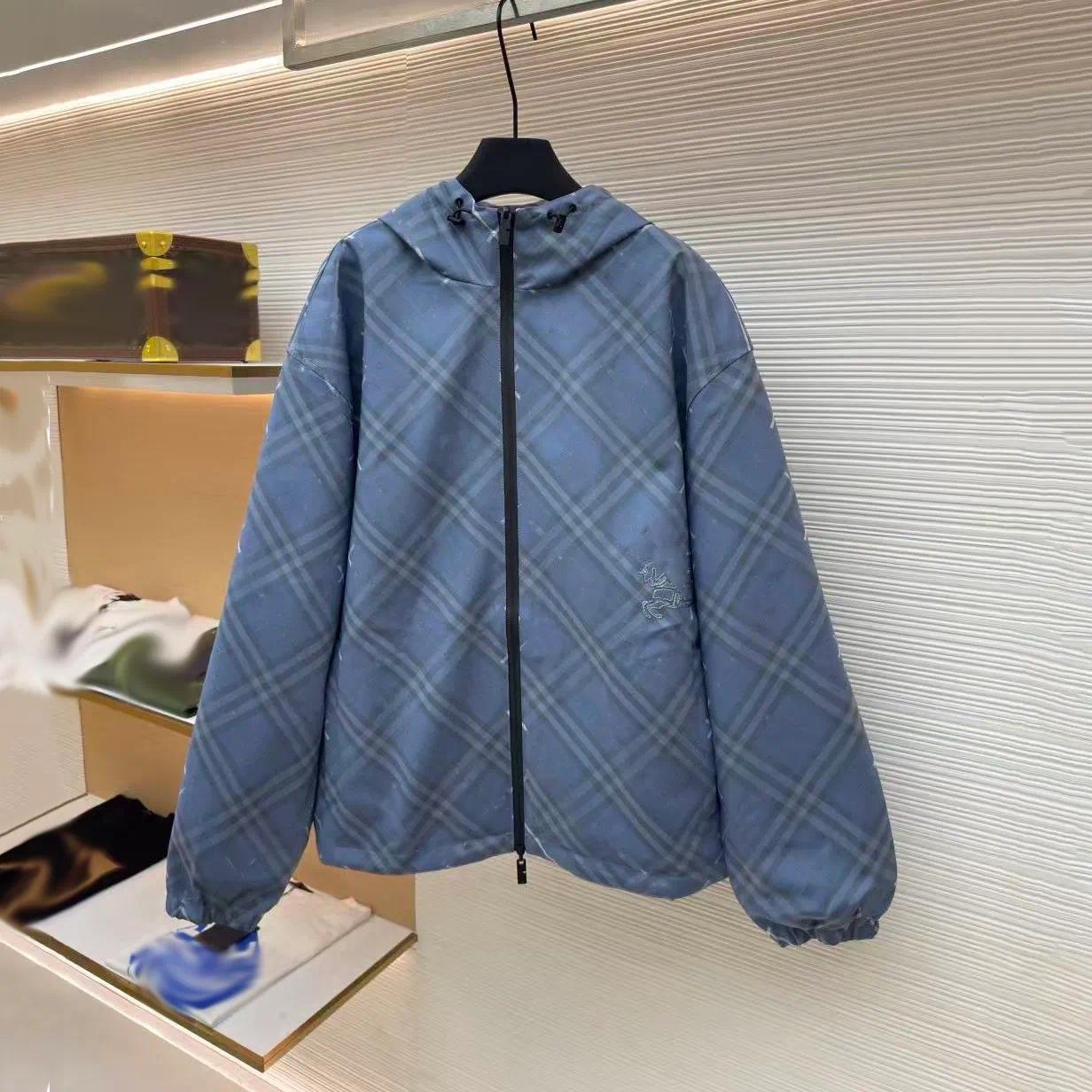 Designer jackets, men's jackets, high-quality double-sided hooded tops, fashionable classic embroidered stripes, casual men's and women�