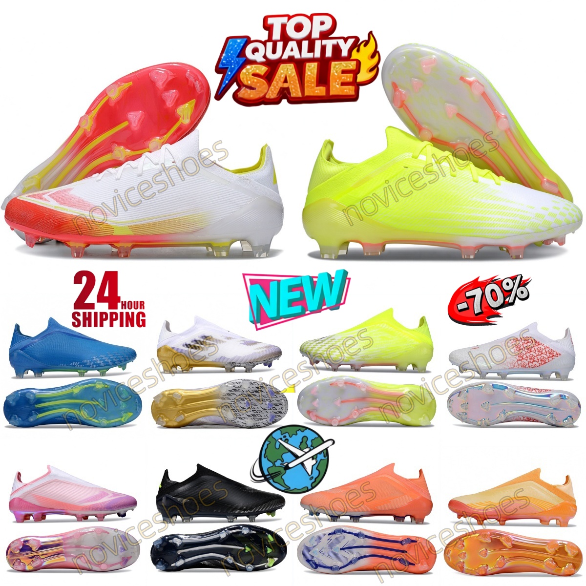 New Quality 2026 Soccer Boots Lightweight Football Cleats for Men Women Kids Anti-Slip FG50 Studs Breathable Leather Professional Match Training Fir