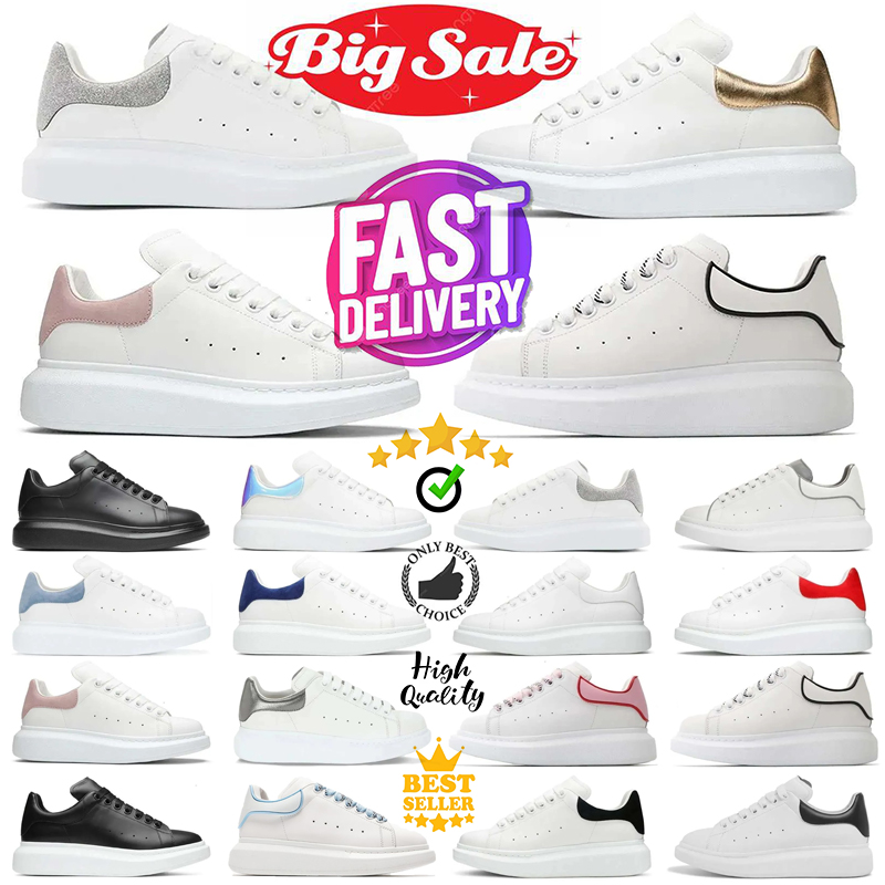Designer platform casual shoes men women OL black white pink red suede leather luxury sneakers mens trainer jogging walking size 36-45