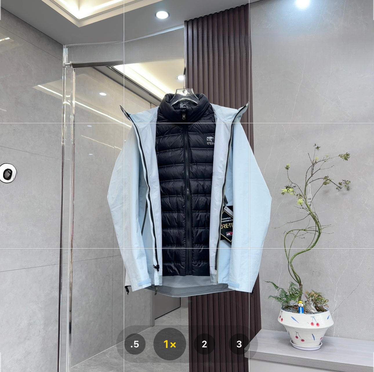 Men Women 3-in-1 Detachable Liner Hardshell Jacket, Waterproof GORE-TEX Outdoor Windbreaker With Down Inner Coat, Winter Warm Two Piece Hooded Mount