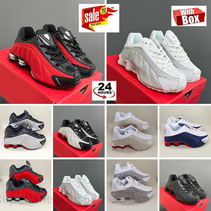 Designer Kids shoes Fashion boys and girls sport Shoes University Red Metallic Silver Clay Orange Triple Black Blue Sunrise White Silver Mens Sports