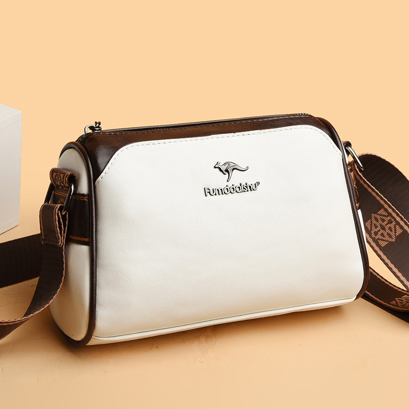 Luxury Brand Designer Bag Oil Wax Leather Trend Women's New Retro Double-Sided Pillow Light Luxury Internet Celebrity Shoulder Crossbody Bag Lu