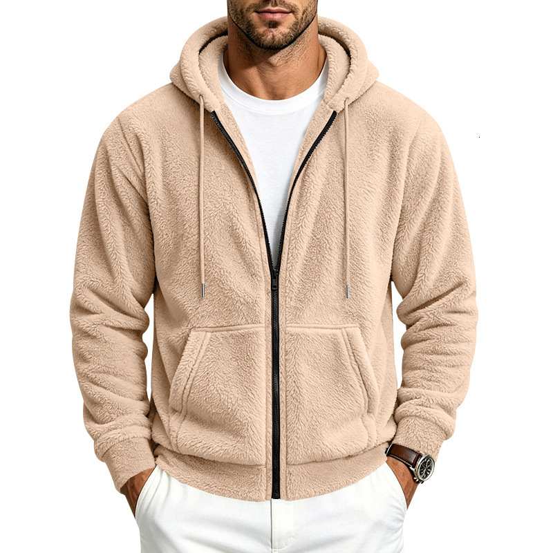 European American export men's autumn and winter stand-up collar half-zip long-sleeve pullover hoodie
