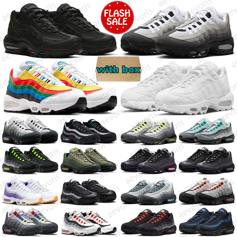 free shipping 95s 95 mens trainers running shoes designer sneakers for men women Neon Triple Black White Smoke Grey womens sports outdoor
