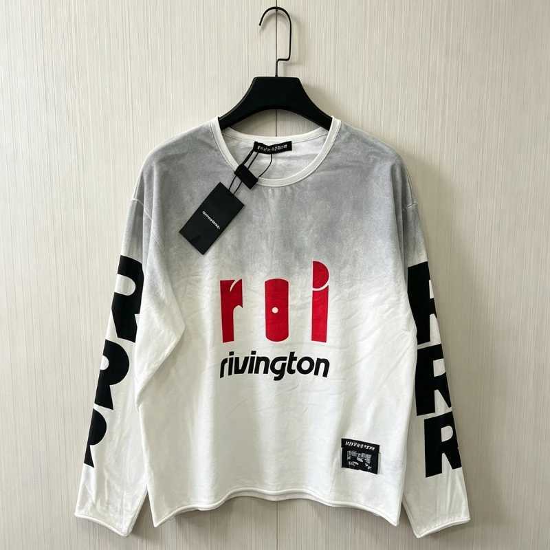 Vintage Dirty Round Neck Long Sleeved Tshirts Oversized RRR123 Sweatshirts bet Print Cotton Pullover Men Women Streetwear T261019
