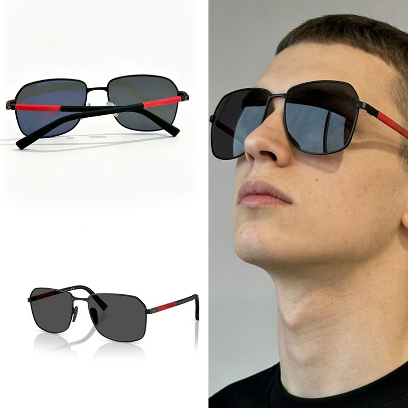 Luxury Rectangle Sunglasses Men Designer Metal Frame A51 Linea Rossa SUNGLASSES For Women Summer Drive glasses Mens sunglasses UV400 With Box