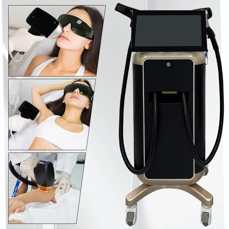 New Titanium 808nm Diode Laser Hair Removal Machine Ice Platinum Body Permanent Painless Nd Yag Laser Tattoo Removal Machine