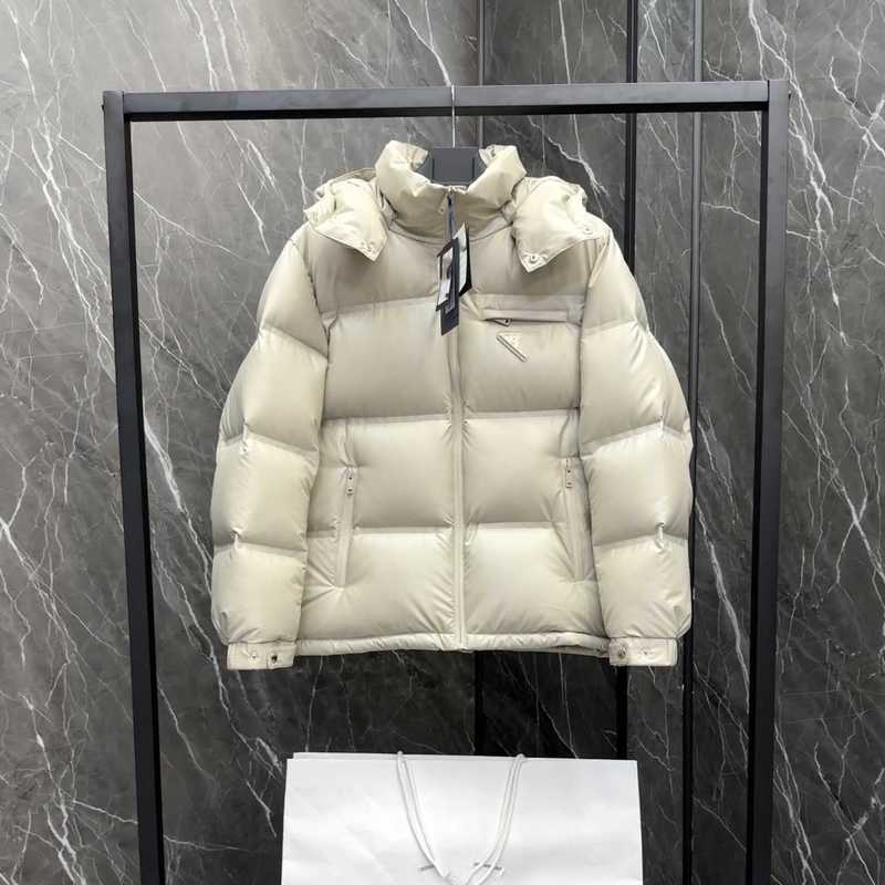 designer Women's Down & Parkas Autumn/Winter New P Triangle Iron Label Solid Color 90 White Duck Down Pressed Down Jacket for Men and Women 9RR