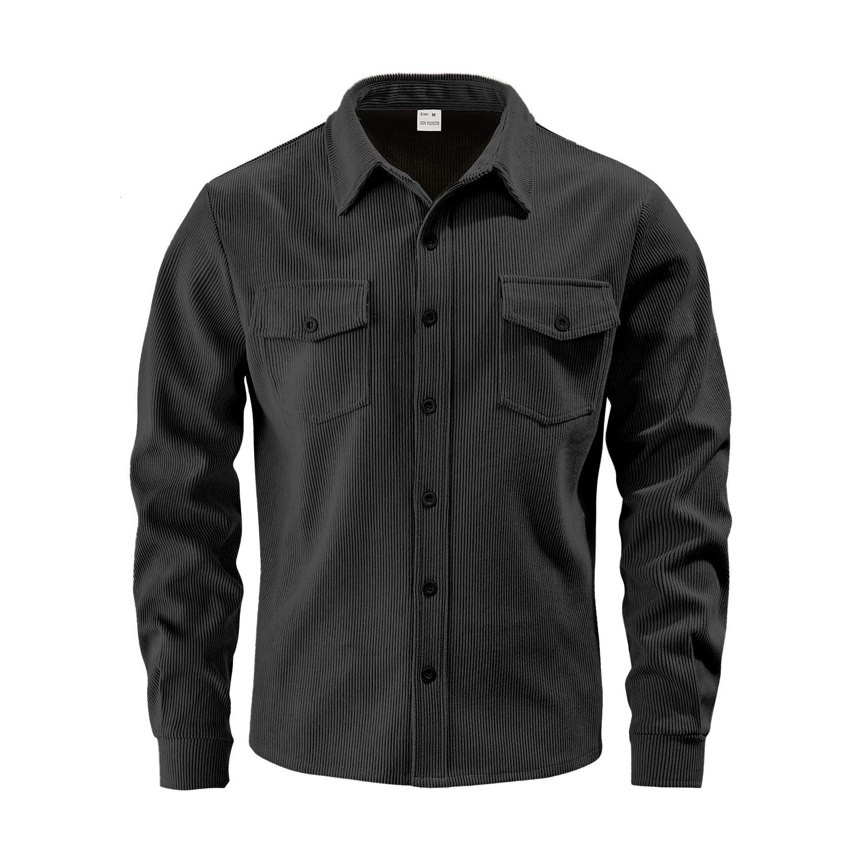 Cross-Border Amazon Autumn Winter Corduroy Workwear Pocket Jacket Warm Windproof Versatile Business Men's Clothing Honglu