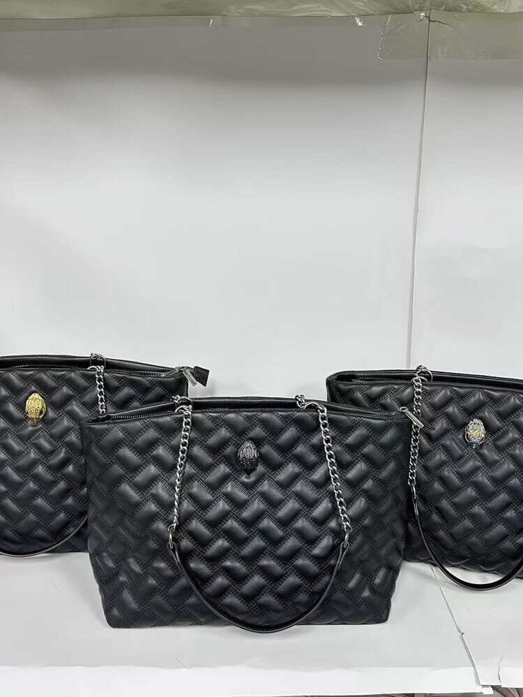 designer Eagle head tote bag large capacity commuter casual bag single shoulder chain quilted embroidery black large bag Guangzhou