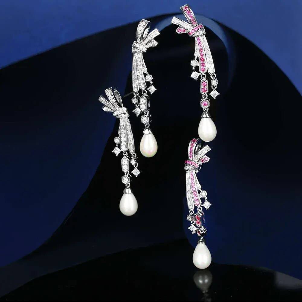 Mini Flat Stud Earring Dhpet Bowknot Tassel Pearl Shape Studs For Women Sier Needle Light Fashion Elegant cubic zirconia Earrings Geometric Heart St
