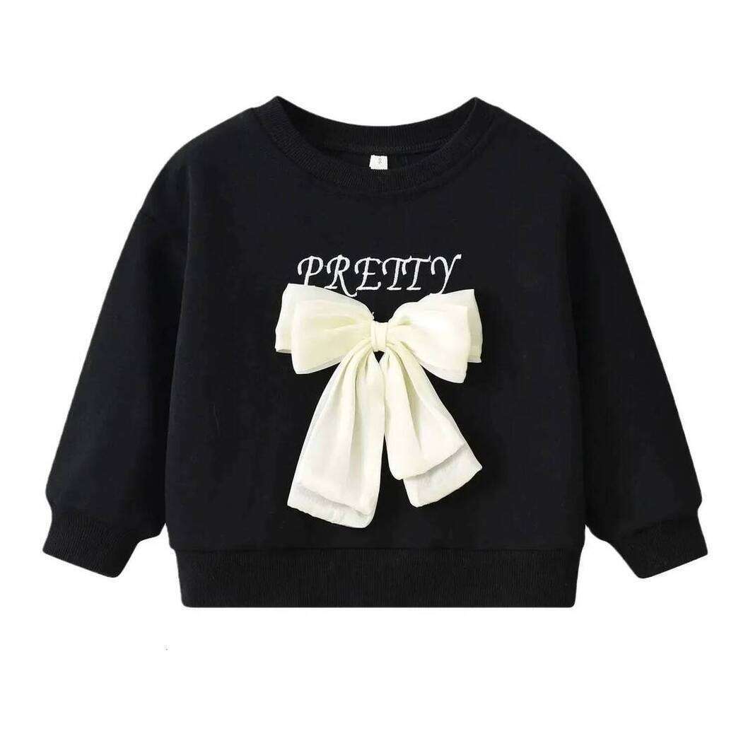 Girls Hoodie Baby pullover Girls Sweatshirt Kids Bowknot Hoodies Toddler Princess Pullover Spring Autumn Childrens Clothing Korean Style Cr