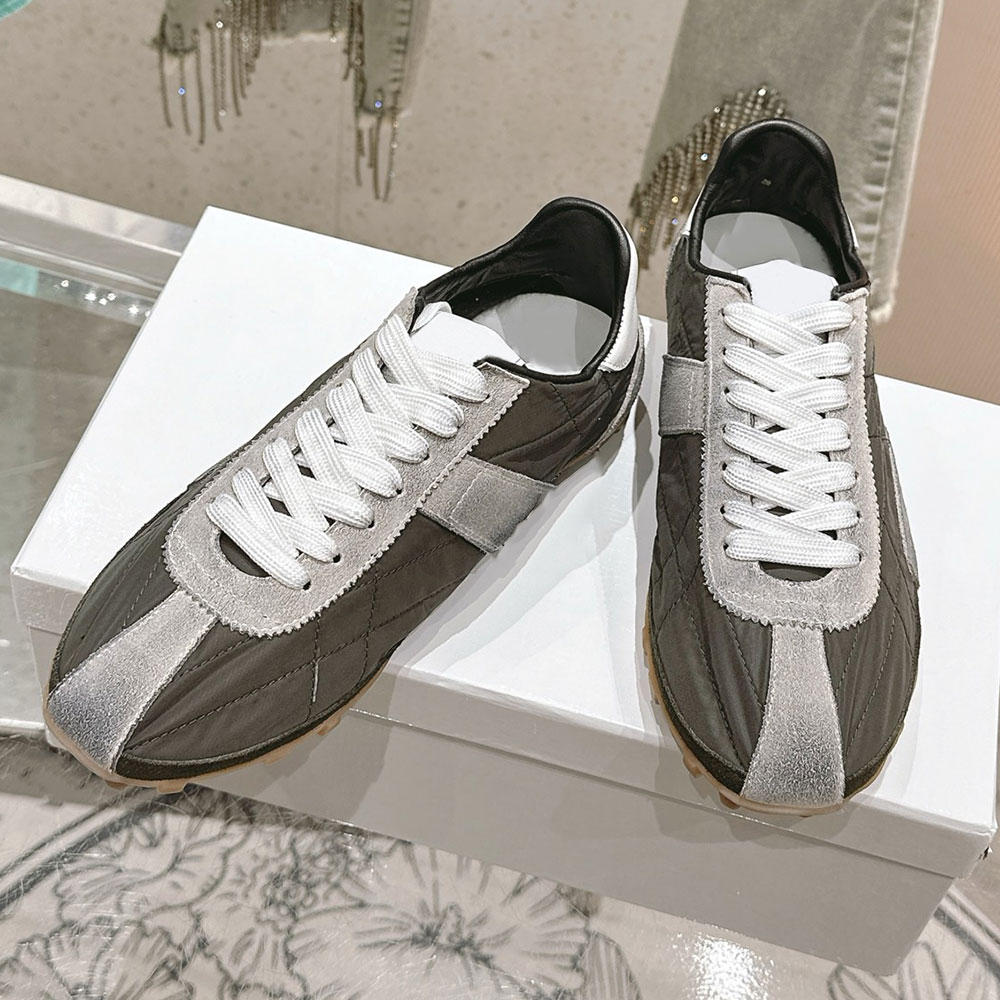Sprinters Sneaker Luxury Designer Sneakers Calf Leather Sneakers 58WS027 Upper With Quilted Womens Sneakers Comfort Lace Up Brand Sneaker Cotton Lin