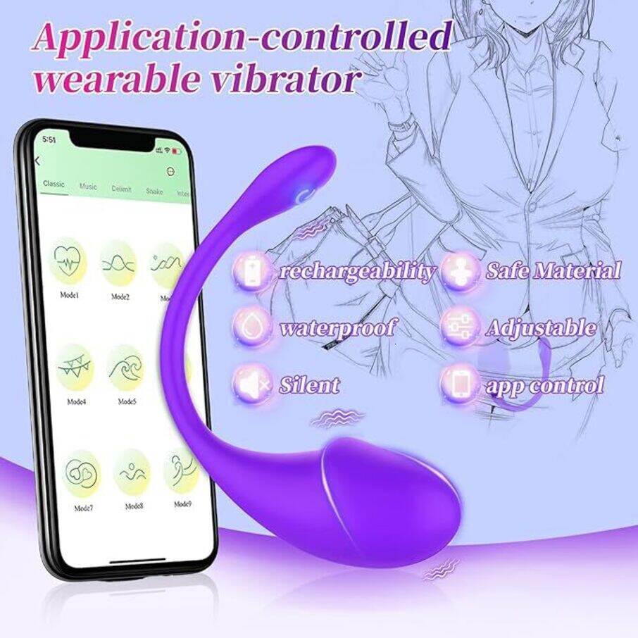 er portable pocket wellness APP Remote Control Wearable G-Spot Clitoral Stimulator 10-Frequency Vibrator Egg Female Intimate Massager W BA06