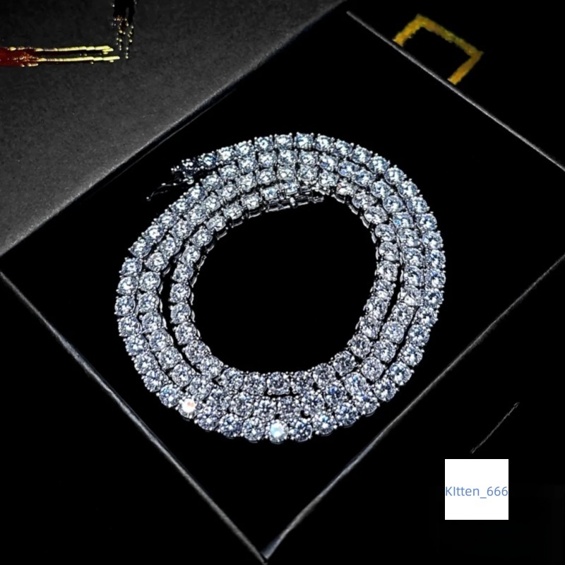 3mm Moissanite Tennis Necklace Tennis Bracelet 925 Sterling Silver Moissanite Tennis Chain