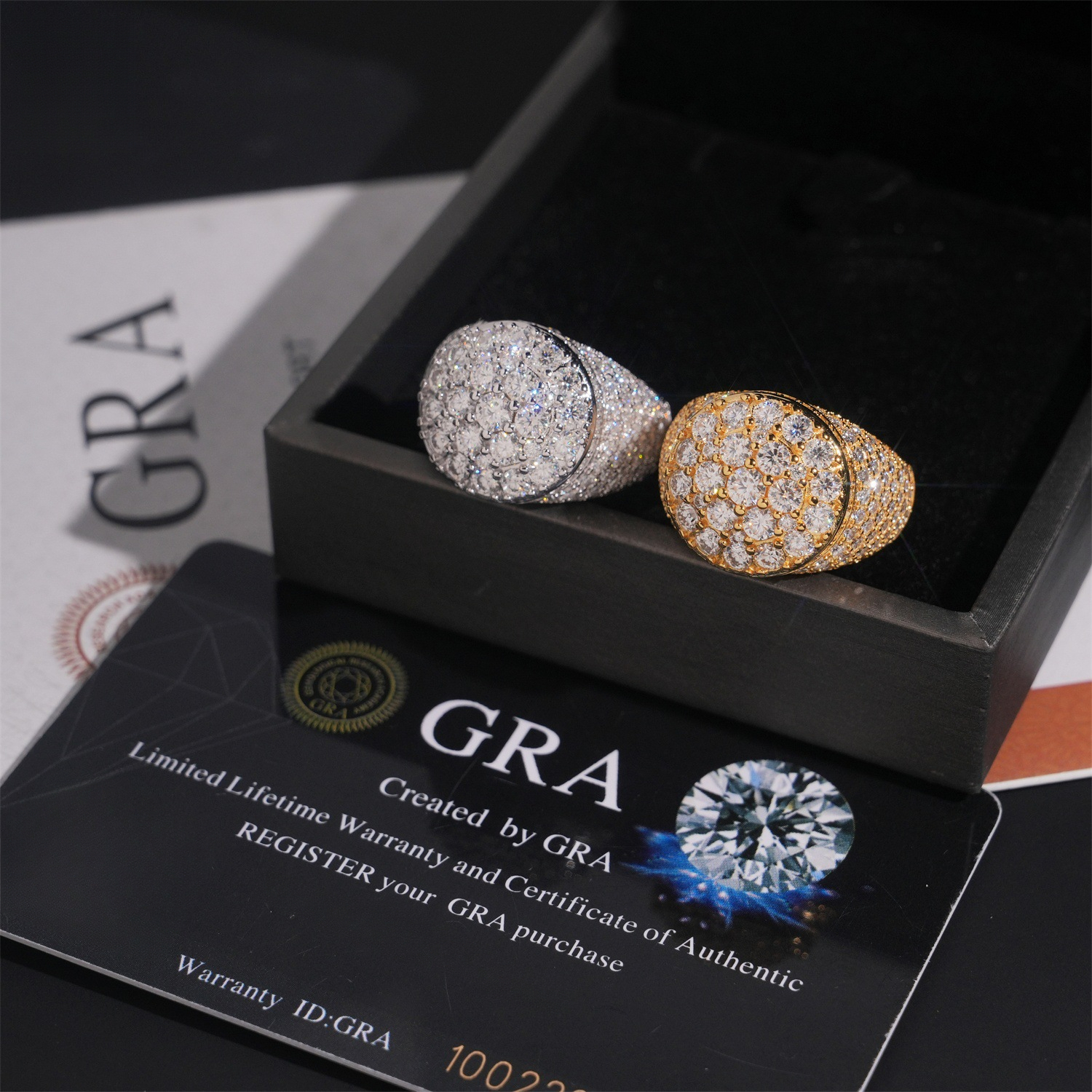 best-selling hip-hop Cuban ring, S925 silver with VVS moissanite, trendy personality ring