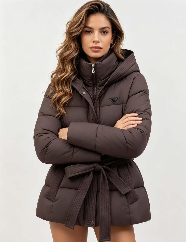 Women's Down Jackets Luxury Windproof Hooded Women puffer Jacket Long Sleeve badge Warm Letter Clothes women Winter Parkas Coat