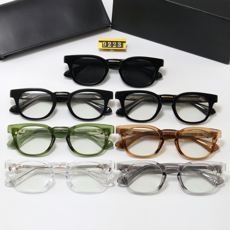 Luxury lightweight retro round designer sunglasses for men women clear lens optical spectacles frame mens clear glasses with box 9223