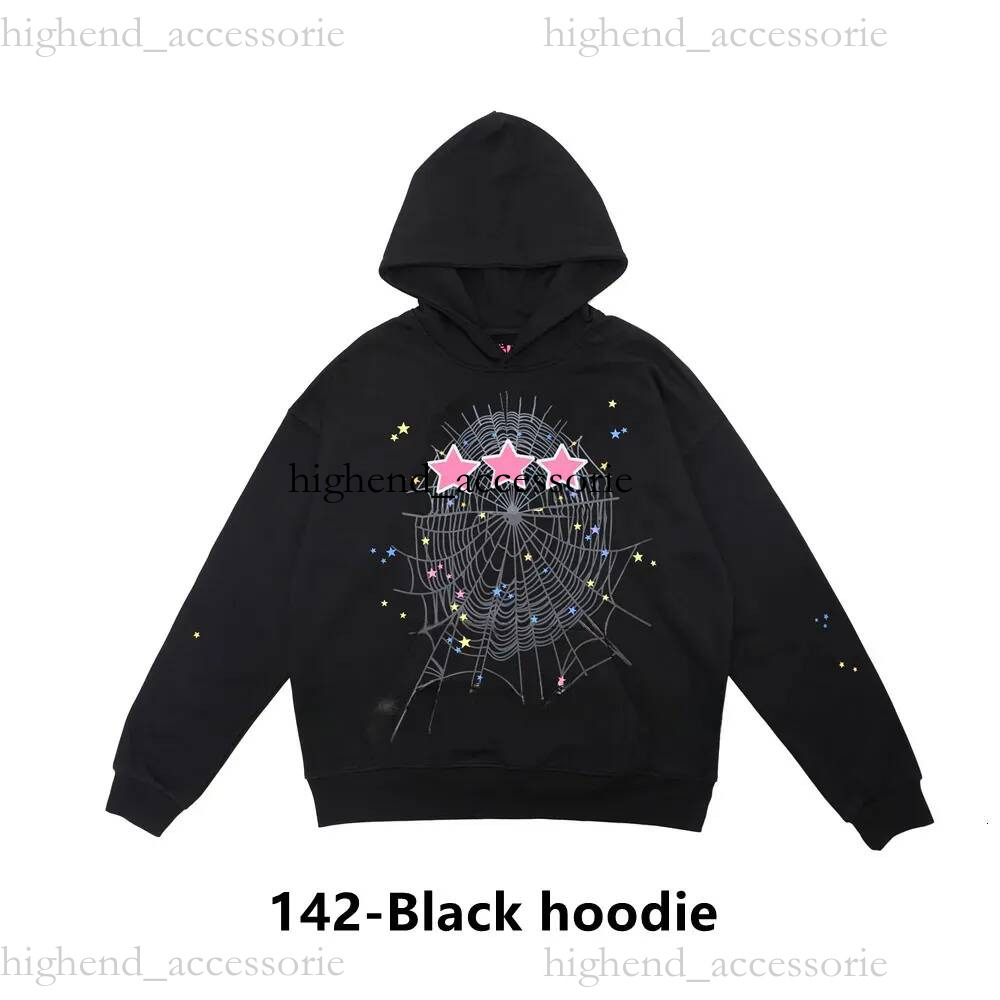 spider hoodie graphic tee shorts round neck fashion black designer hoodies clothes mens Standard hoodie for men high quality Spideerly hoodie 833