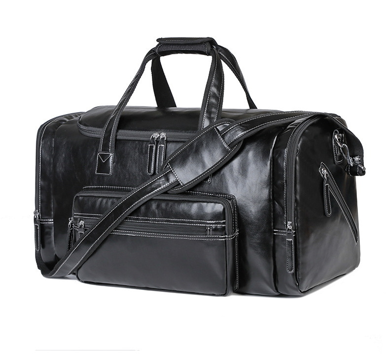 Women Mens Fashion Retro Large Capacity Business Men Travel Handbags Retro PU Leather Travel Luggage Pack Outdoor Shoulder Travel Bag For Male duffl