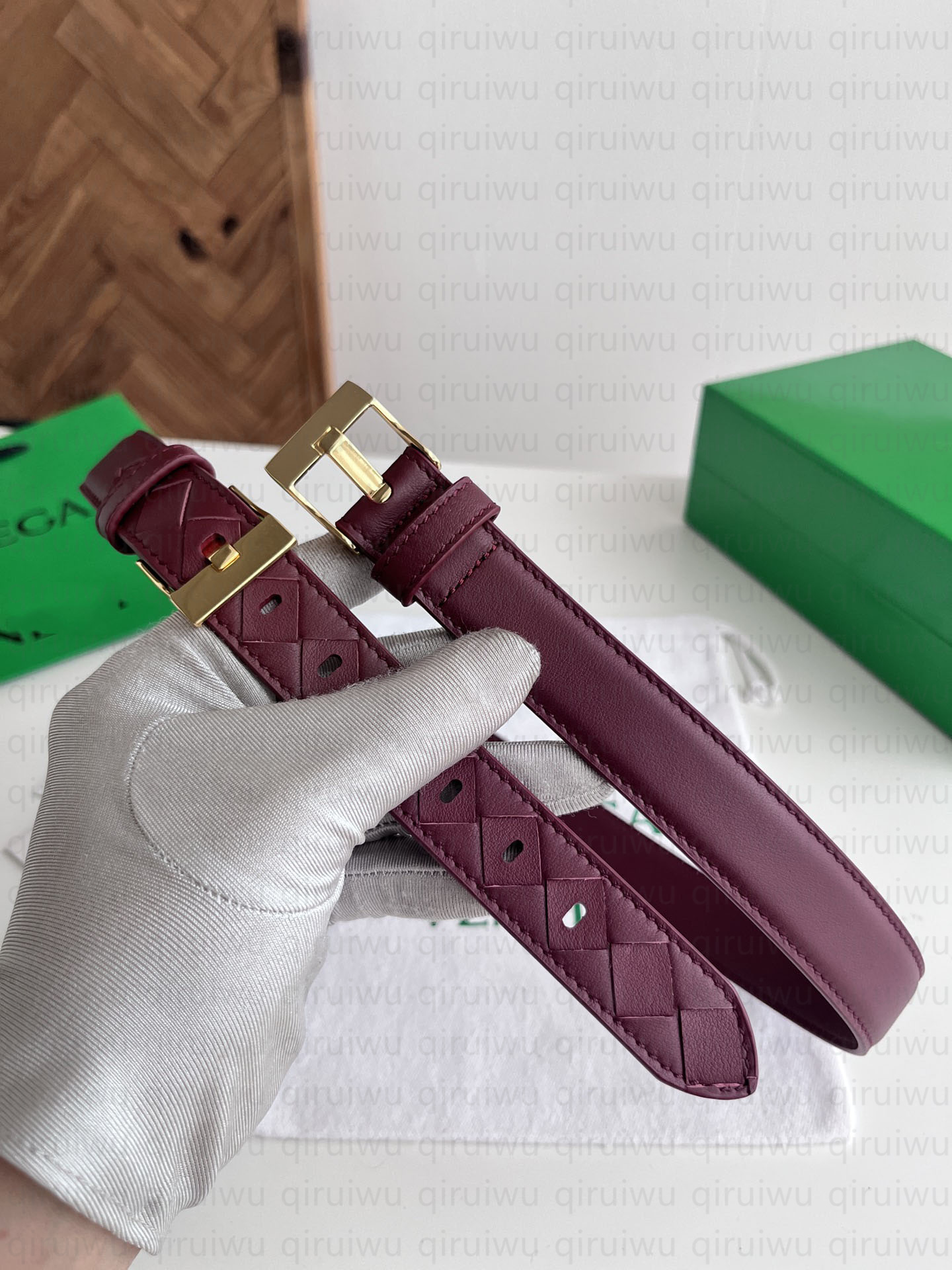 Fashion silver watch buckle belt women designer belt thin genuine leather belt width 2.5cm BVVV new womens woven plain weave spliced waist belt top