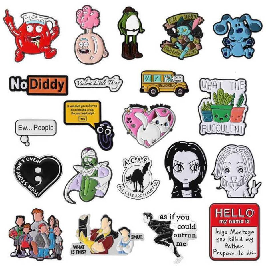 2026 Halloween A2 Cross Border Cartoon perfume Alphabet Anime Character Brooch Clothing Backpack cologne Accessories Pin Badge Designer