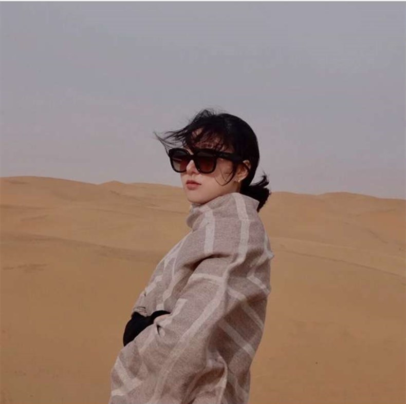 Nordic Style Geometric Wool Scarf Women Winter Thick Jacquard Square Shawl Warm Pashmina Blanket Wrap Ins Fashion